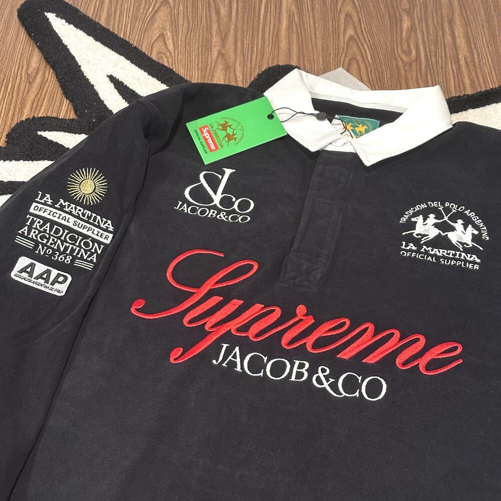 Supreme La Martina Rugby Black Jacob Co – Medium – Brand New in Bag - Picture 2 of 13